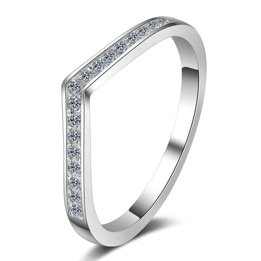 Moissanite Ring in 925 Sterling Silver