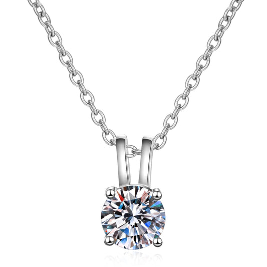 Moissanite Necklaces in 925 Sterling Silver 0.8ct