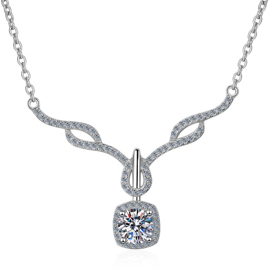 Moissanite Necklaces in 925 Sterling Silver 0.8ct