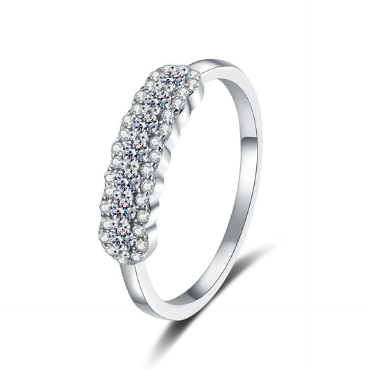 Moissanite Ring in 925 Sterling Silver